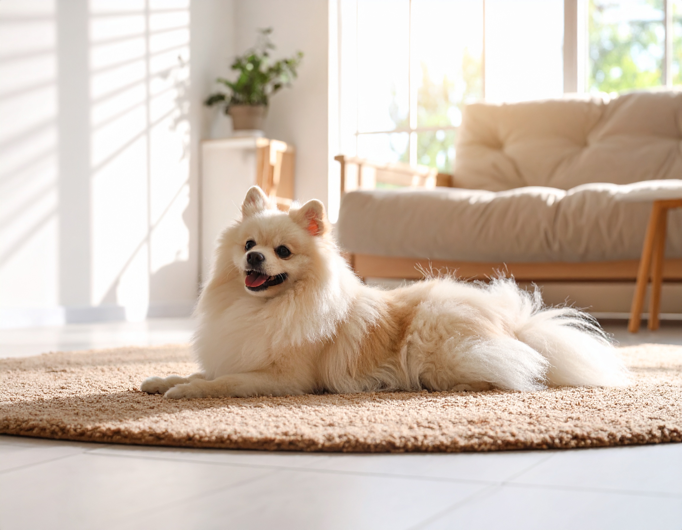 AIに生成してもらった、家で犬を預かっているイメージ